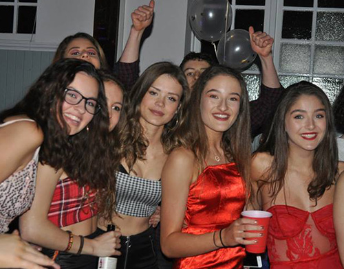 Young girls enjoying a party